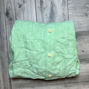 Tommy Bahama Men’s Green Long Sleeve Linen Button-Up Shirt Size Medium